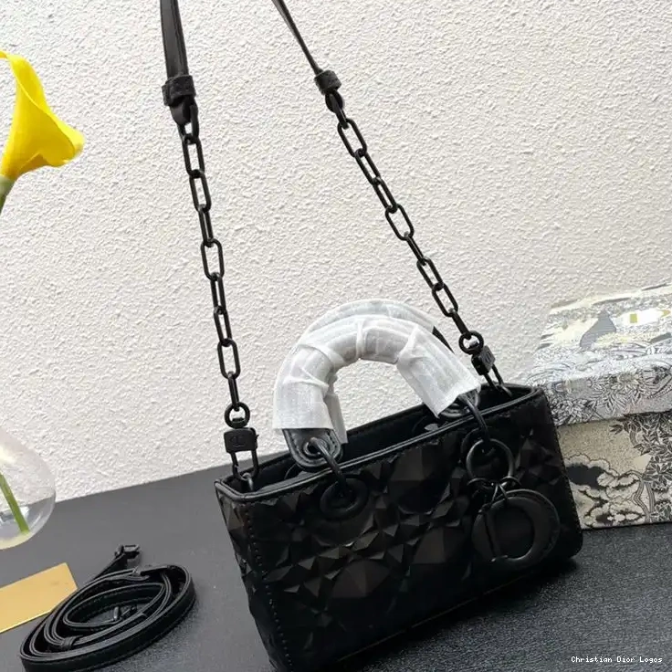 Cheap Calfskin Motif Lady Cannage Ultramatte Bag Diamond D-Joy Black Micro with 0706 Luxury